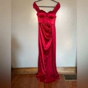 Elegant Red Evening Gown